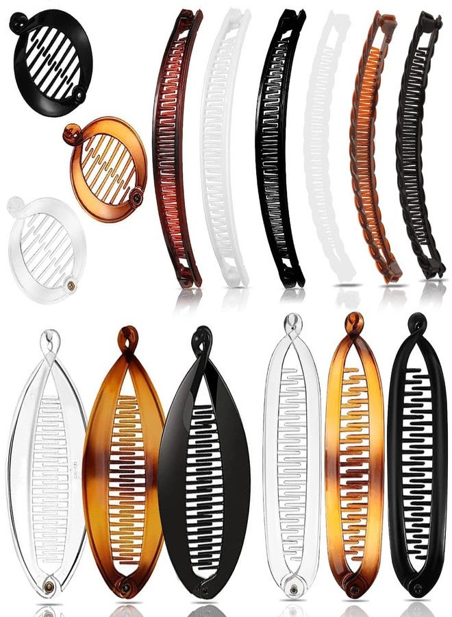 Exacoo 15PCS Banana Hair Clips For Women,Large Small Mini Hair Banana Clips for Thick Thin hairs Ponytail Curly hair Accessories for Women Girls,5 Styles - Image 1